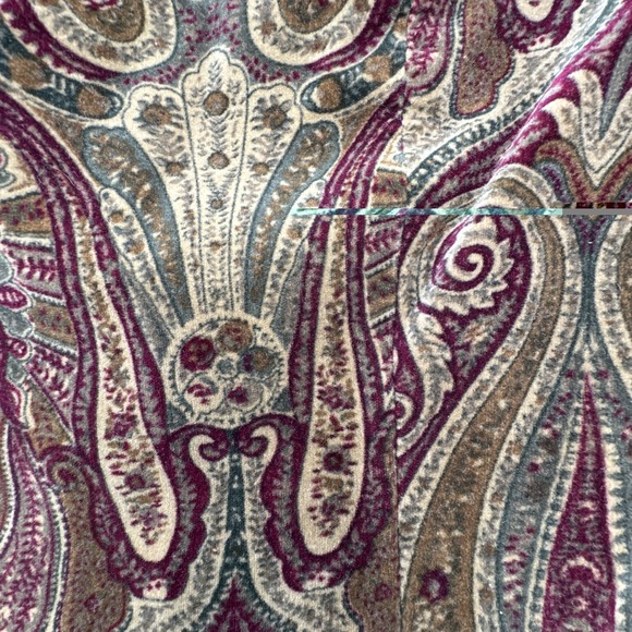 Vintage Ruff Hewn Bohemian Paisley Velvet Blazer Collared Size XL Multicolored - Picture 4 of 8